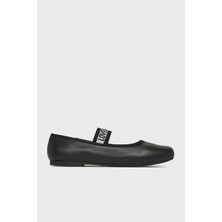 Love Moschino Logolu  Deri Tek Bantlı Babet Ayakkabı Bayan Ayakkabı JA11071G0MIE0000