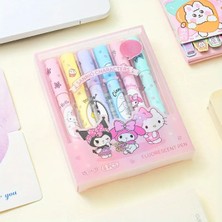 6'lı Fosforlu Kalem S - Sanrio Karakterleri, Kuromi, Kitty