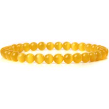 FuhaoshopC 23CM Tarzı 15.kedi Gözü Sarı Kahverengi 6mm Doğal Taş Bileklik Kaplan Gözü Bilezikler Erkek ve Kadınlar Için Citrine Jades Zincir Boncuk Bilezikler Meditasyon Takı (Yurt Dışından)