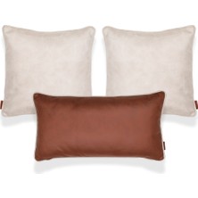 HoHo Decor Country 3'lü Komin Set Krem & Taba