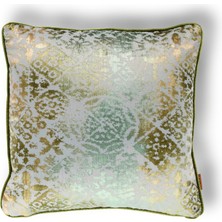 HoHo Decor Oliva Geo Renkli Kadife 50*50 Biyeli Kırlent Çok Renkli
