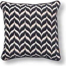 HoHo Decor Vicente Zigzag Luxury Viskon Şönil 50*50 Biyeli Kırlent Çok Renkli