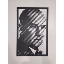 Atatürk Metal Tablo 45 x 70 cm Siyah