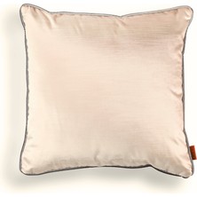 HoHo Decor Aspen Flamlı Parlak Dokuma Kadife 50*50 Biyeli Kırlent Vizon