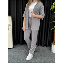 Kadın Bej Kimono Bürümcük Alt Üst Takım