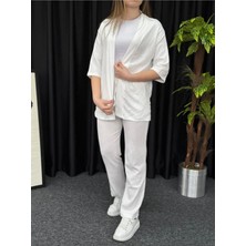 Kadın Bej Kimono Bürümcük Alt Üst Takım