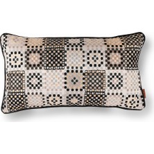 HoHo Decor Vicente Benek Luxury Viskon Şönil 35*65 Biyeli Kırlent Çok Renkli