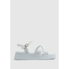 ProvoQ Beyaz Kadın Düz Sandalet