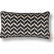 HoHo Decor Vicente Zigzag Luxury Viskon Şönil 35*65 Biyeli Kırlent Çok Renkli