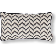 HoHo Decor Vicente Zigzag Luxury Viskon Şönil 35*65 Biyeli Kırlent Çok Renkli