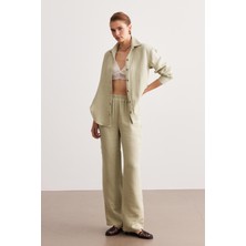 Yeşil 4 Kat Müslin Pijama Pantolon