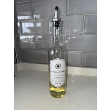 Luna Zeytin & Ayçiçek Yağı Için 800 ml Cam Şişe Seti – Paslanmaz Kapaklı, Minimal Yağlık 🧴