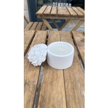 Beton Saksı Mum Şakayık Kapaklı
