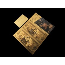 Gold Banknote 24 Ayar Altın Kaplama 3lü Koleksiyonluk Harry Potter Filmi Kart Seti