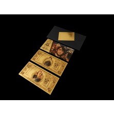 Gold Banknote 24 Ayar Altın Kaplama 3lü Koleksiyonluk Harry Potter Filmi Kart Seti
