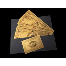 Gold Banknote Harry Potter 24 Ayar Altın Kaplama 4lü Koleksiyonluk Harry Potter Filmi Kart Seti