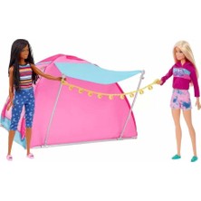 Barbie It Takes Two Kamp Oyun Seti, Çadır, 2 Barbie Bebek, Hayvanlar ve Teleskop Gibi 20'Den Fazla Aksesuarıyla, 3 Yaş ve Üzeri Hgc18