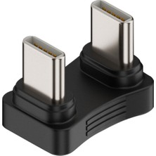 Alfais 4998 Type C To Type C Erkek Erkek 180 Derece Dirsek Çevirici Dönüştürücü Adaptör