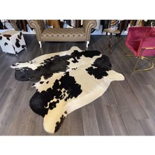 Hakiki Deri Dana Postu Siyah - Beyaz 190 x 230 - 0701000143