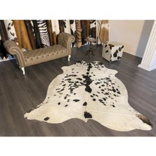 Hakiki Deri Dana Postu Siyah - Beyaz 175 x 240 - 0701000088