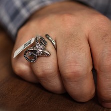 Nusret Takı Gümüş Koç Başı Elişi Yüzük