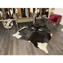 Hakiki Deri Dana Postu Siyah - Beyaz 190 x 235 - 0701000033