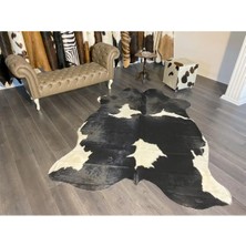 Hakiki Deri Dana Postu Siyah - Beyaz 180 x 205 - 0701000087