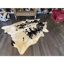 Hakiki Deri Dana Postu Siyah - Beyaz 170 x 210 - 0701000146