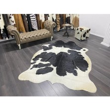Hakiki Deri Dana Postu Siyah - Beyaz 170 x 220 - 0701000131