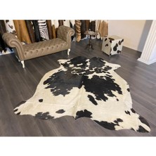 Hakiki Deri Dana Postu Siyah - Beyaz 175 x 215 - 0701000098