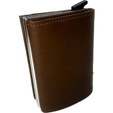 Self Leather Hakiki Deri Mekanizmalı Cüzdan