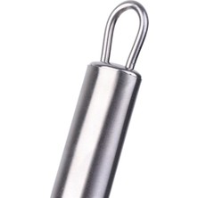 Silikon Kaşık Paslanmaz Saplı Servis Kaşığı Kırmızı 34 cm