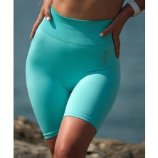 Seamless Toparlayıcı Mint Kısa Spor Tayt