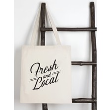 Yk2 Fresh And Local Pinterest Kalın Kanvas Tote Bag, Bez Çanta, Shopper Bag