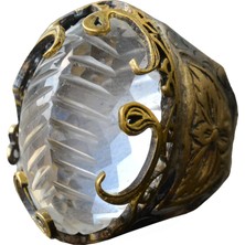 Kristal Yüzük, Orta Doğu Desenli Ayar Gümüş Erkek Yüzüğü