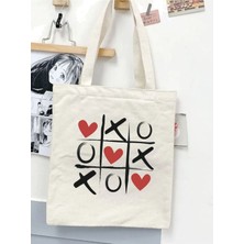 Xoxo Kiss, Yk2 Bez Çanta, Pinterest Çanta,Retro Unisex Bez Çanta Tote Bag, Shopper Bag