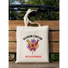Bayram Çantası, Şekerli Bez Çanta, Tote Bag, Pinterest Çanta, Promosyon Çanta