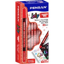Pensan Jelly Glitter Simli Jel Kalem 12'li Kutu