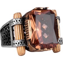 Şık 925 Ayar Gümüş El Yapımı Erkek Takısı - Sultanite Yapay Taş Yüzük