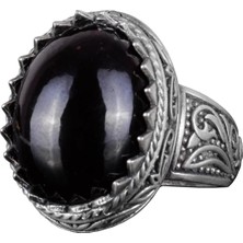 El Yapımı Granat Taşlı Yüzük - Derin 925K Katı Gümüş Erkek Yüzüğü - Tutku ve Enerji Tasarımı