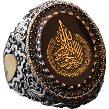 Ayat Al-Kursi Yüzüğü, Gümüş Yüzük, 925 Ayar Gümüş Erkek Yüzüğü, Büyük Yüzük