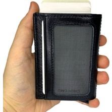 Self Leather Mekanizmalı Hakiki Deri Kartlık