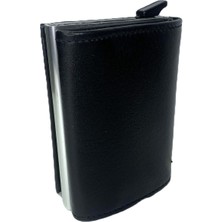 Self Leather Mekanizmalı Hakiki Deri Kartlık
