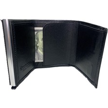 Self Leather Mekanizmalı Hakiki Deri Kartlık