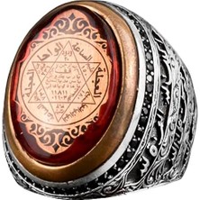 David Yıldızı Yüzüğü, Okült, 925 Ayar Gümüş Erkek Yüzüğü, Süleyman Yüzüğü