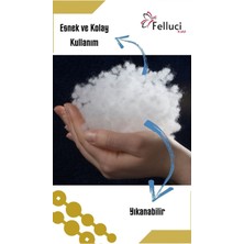 Felluci Textile 43x43 BONCUK SLİKON YASTIK 300 GRAM 2 ADET