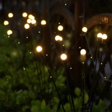 Solar Ateşböceği Lambası Yıldız Yağmuru Güneş Enerjili LED Bahçe Su Geçirmez Işık 2 Adet