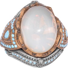 925 Ayar Gümüş Yüzük ile Oval Opal Taşı - Dikkat Çekici Takı Parçası