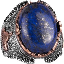 El Yapımı Lapis Lazuli Taş Yüzük, Gümüş Camii Yüzük, 925 Ayar Sert Gümüş Erkek Yüzük - Bilgelik ve Tasarımı