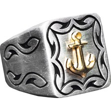 925 Ayar Gümüş Erkek Yüzük - Gemi Çivisi Yüzük